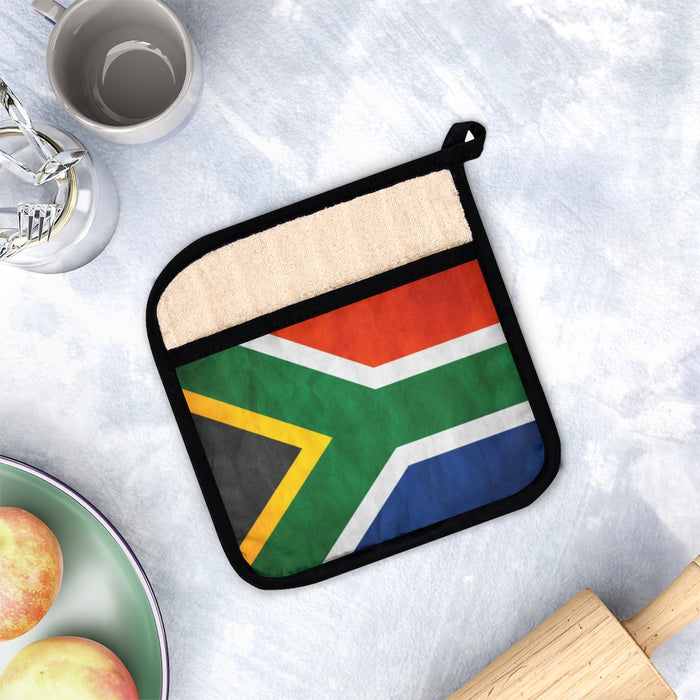 South African Flag Pot Holder with Pocket