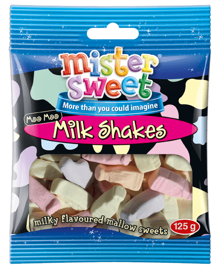 Mister Sweet Moo Moo Milk Shakes, 125g
