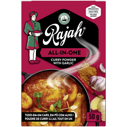 Robertson's Rajah AllInOne Curry Powder with Garlic, 100g — Aubergine