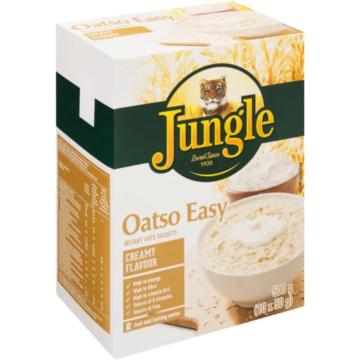 Jungle Oatso Easy Creamy Flavored Instant Oats Sachets 500g