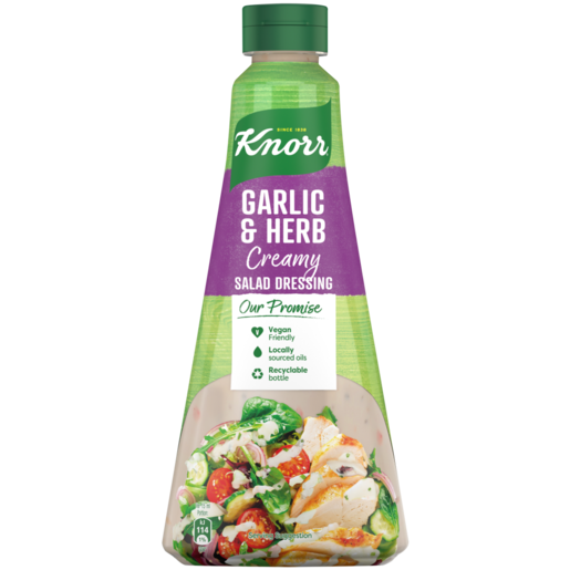 creamy garlic salad dressing Knorr Creamy Garlic & Herb Salad Dressing 340ml