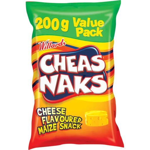 Cheas Naks Cheese Flavoured Maize Snack 200g