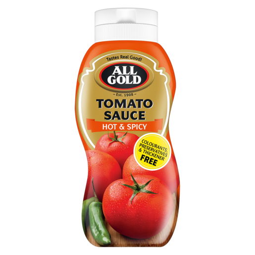 All Gold Tomato Hot & Spicy Sauce — Aubergine Foods