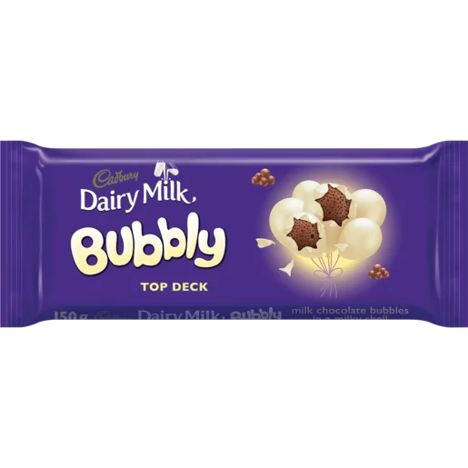 Cadbury Dairy Milk Bubbly Top Deck Chocolate Slab 150g