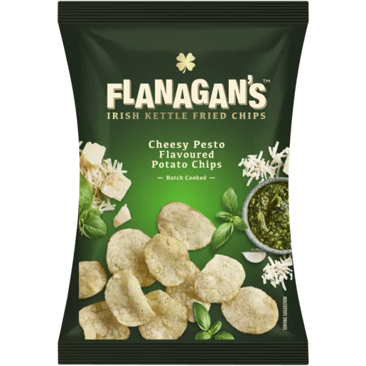 Willards Flanagan's Basil's Cheesy Pesto Flavoured Chips 120g