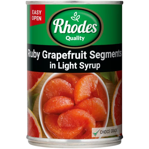 Rhodes Quality Ruby Grapefruit Segments In Light Syrup Can 410g ...