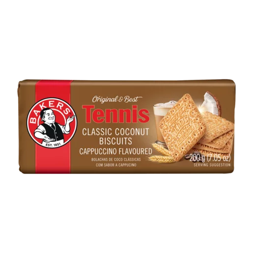 Bakers Tennis Cappuccino Flavoured Classic Coconut Biscuits, 200g
