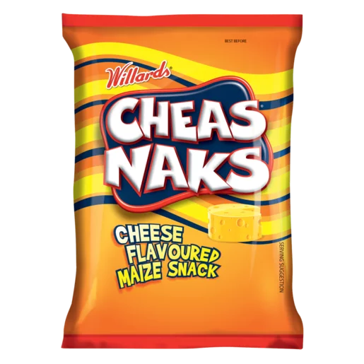 Willards Cheas Naks Cheese Flavored Maize Snack 135g