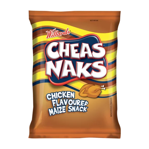 Willards Cheas Naks Chicken Flavoured Maize Snack 135g