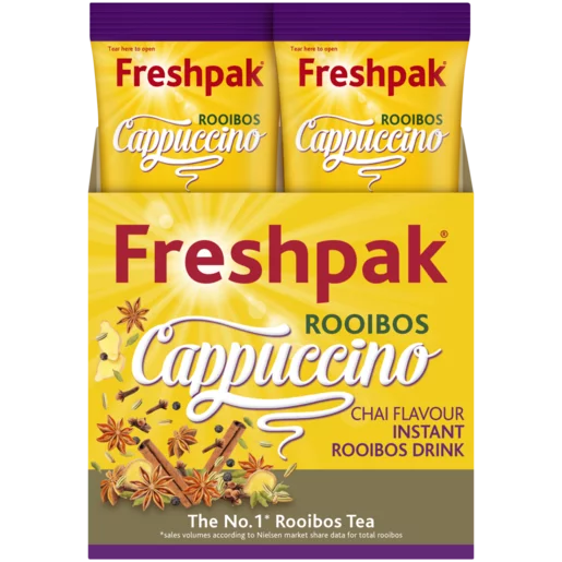 Freshpak Cappuccino Chai Flavoured Instant Rooibos Drink 8 x 20g ...