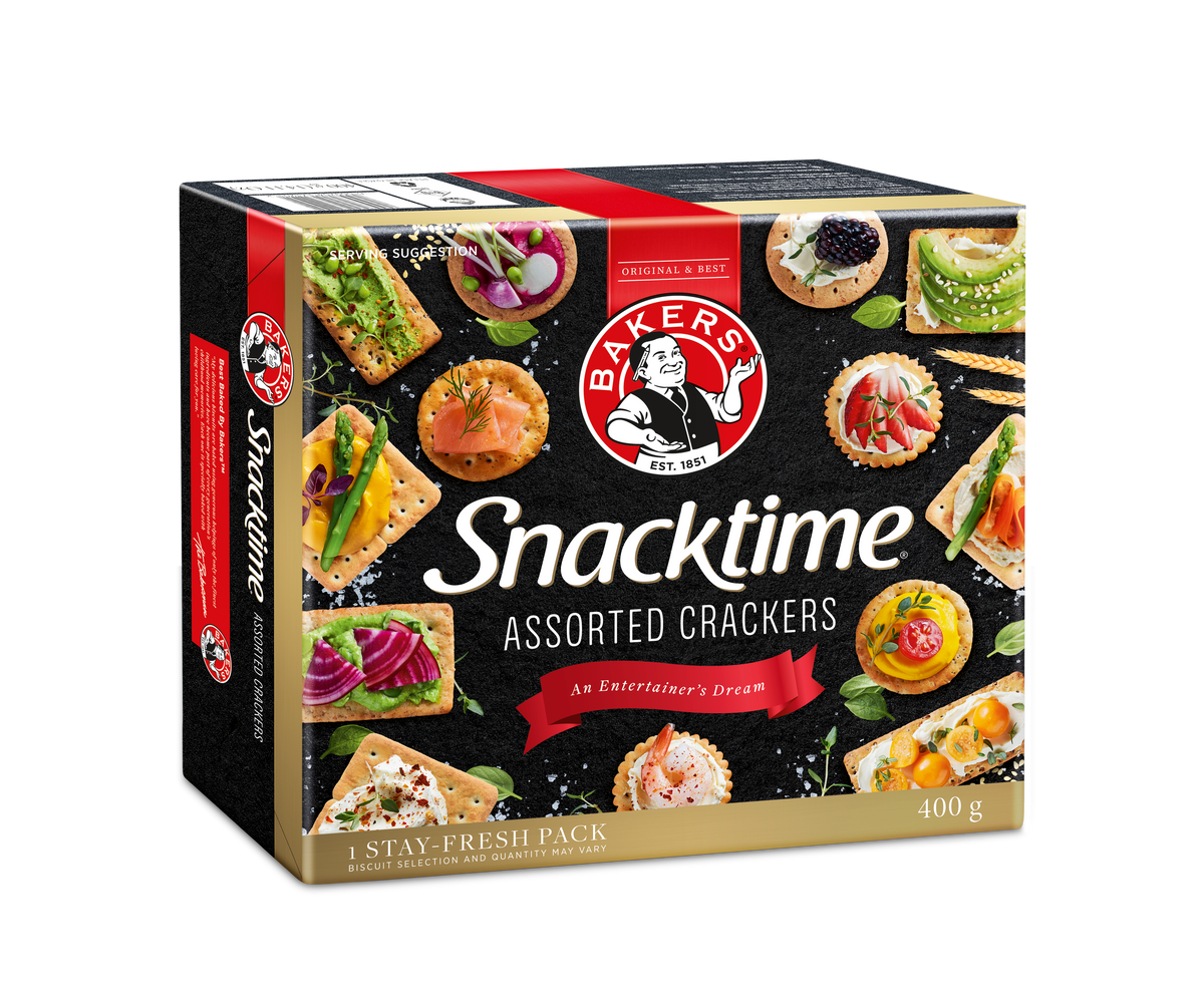 Bakers Snacktime Assorted Crackers 400g — Aubergine Foods