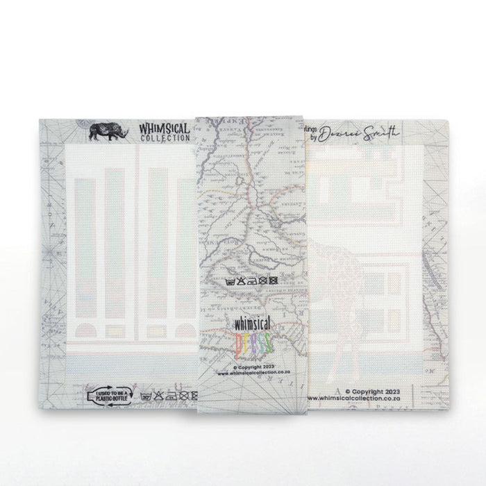 Wildlife Ndebele Recycled Placemats - Elephant, Cheetah. Zebra, Hippo (Set of 4)