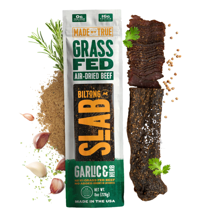 Made by True Biltong Garic & Herb Slab (8oz)