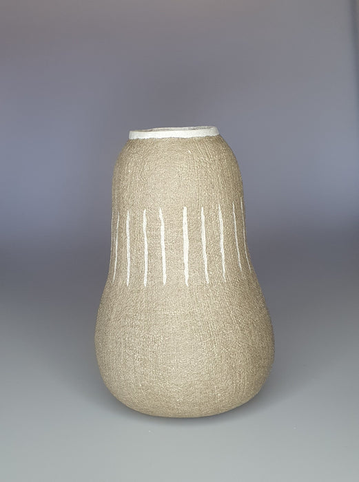 Natural Fiber Large Calabash Vessel