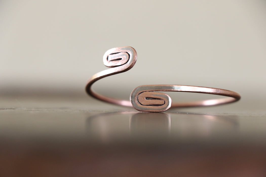 Copper Snare Wire Bangle