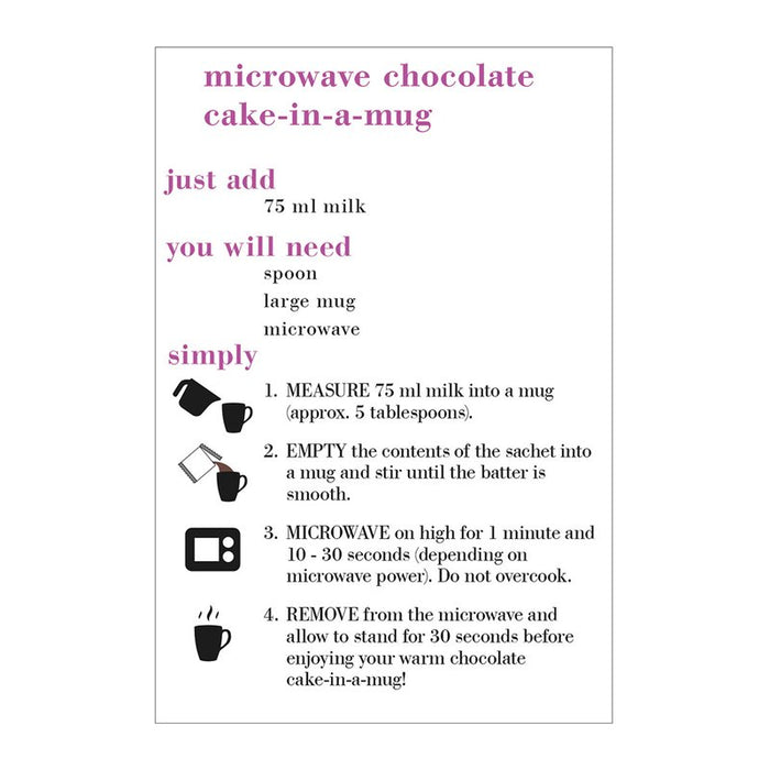 Woolworths Easy To Bake Microwave Chocolate Cake-in-a-Mug 4x70g