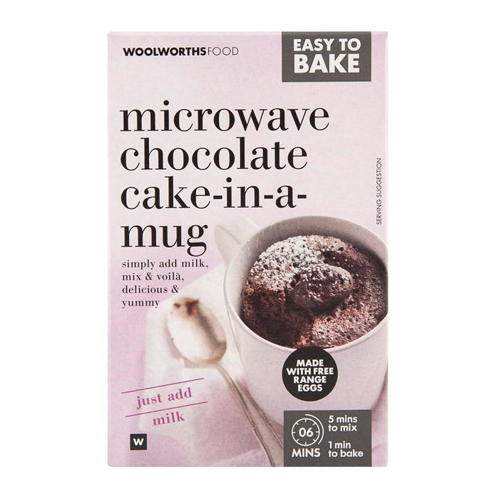 Woolworths Easy To Bake Microwave Chocolate Cake-in-a-Mug 4x70g