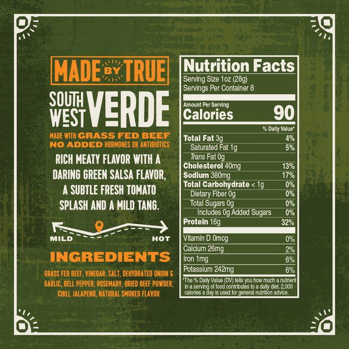 Made by True Biltong SouthWest Verde Slab (8oz)