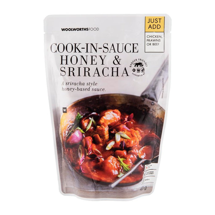 Woolworths Honey and Sriracha Cook-in-Sauce 400 g