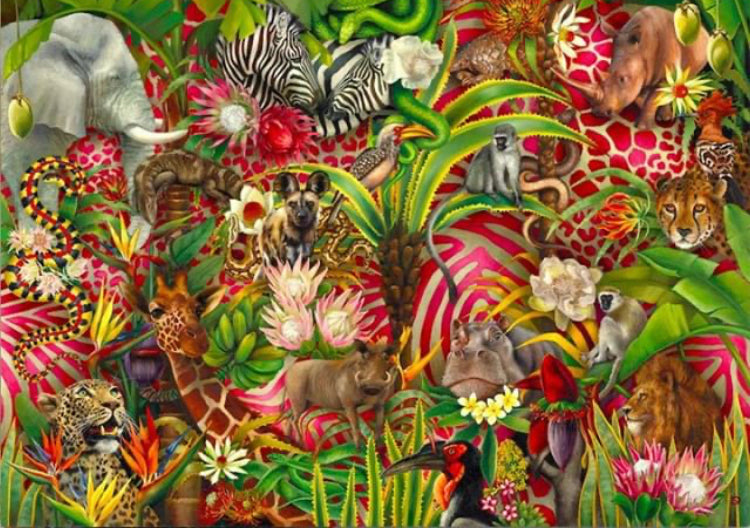 African Jungle Tea Towel