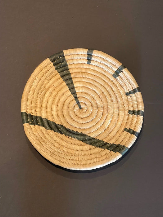 Black & Natural Handwoven Wall Plates