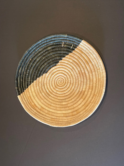 Black & Natural Handwoven Wall Plates