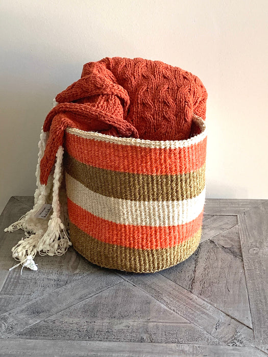 Orange Tone Sisal Baskets - Various Sizes