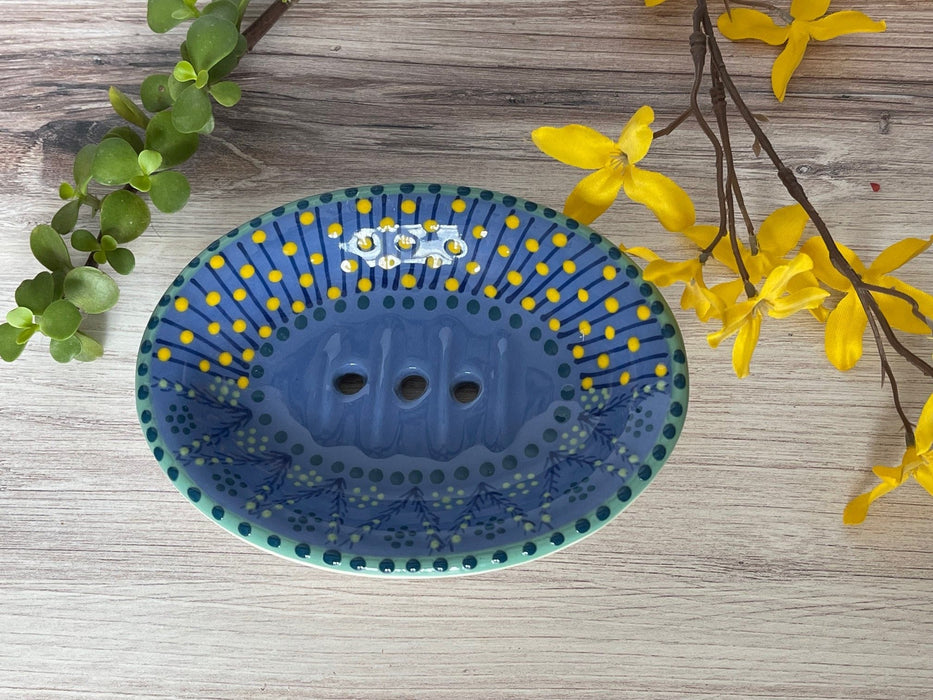 Potters Soap Dish Blue