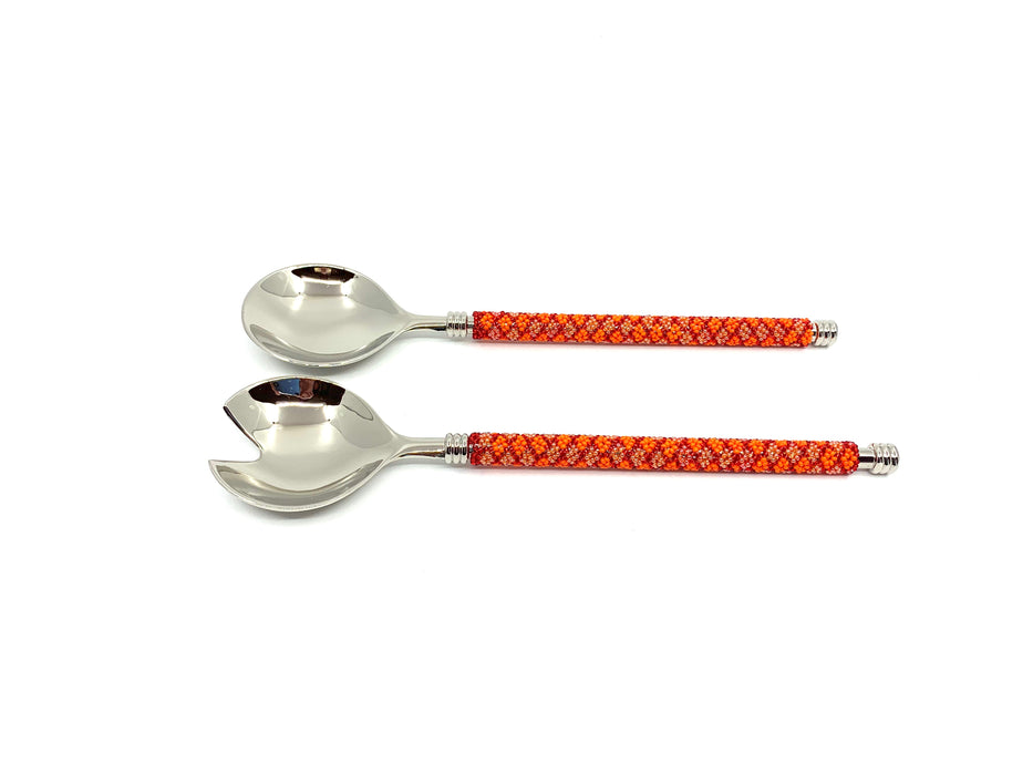 Zulu Beaded Salad Servers