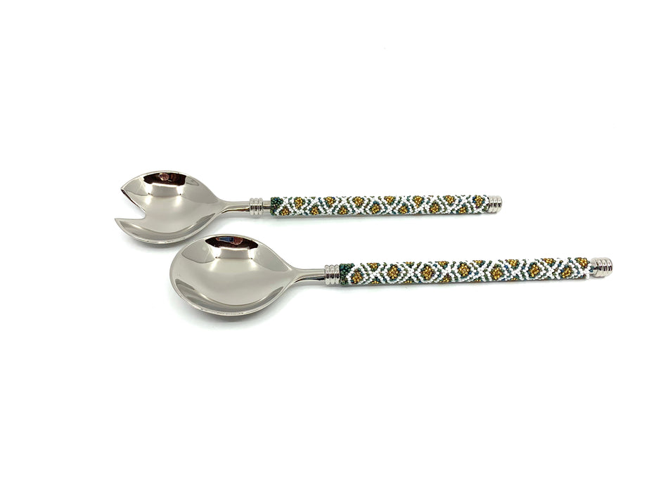 Zulu Beaded Salad Servers