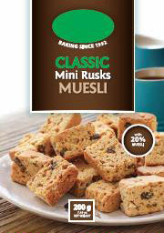 Cape Cookies Mini Muesli Rusks, 200g — Aubergine Foods