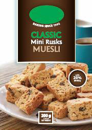 Cape Cookies Mini Muesli Rusks, 200g