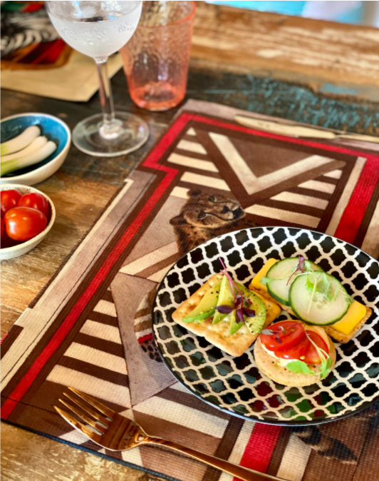 Wildlife Ndebele Recycled Placemats - Elephant, Cheetah. Zebra, Hippo (Set of 4)