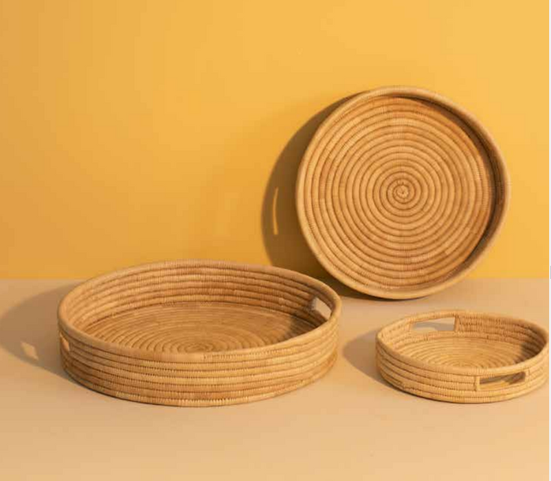 Natural Woven Basket Tray