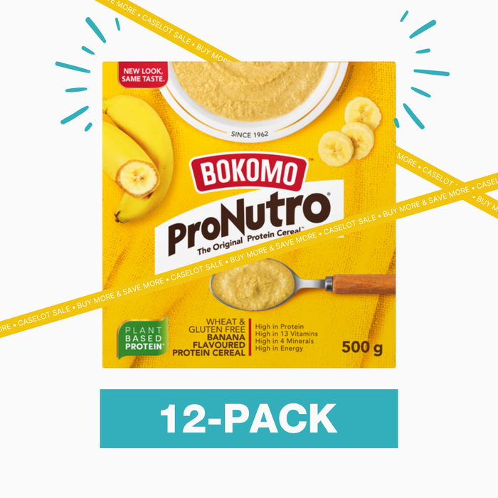 CASELOT: Bokomo ProNutro Wheat Free Banana, 500g x 12