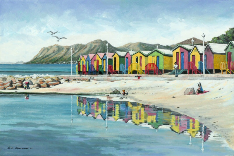 St James Beach Huts Print