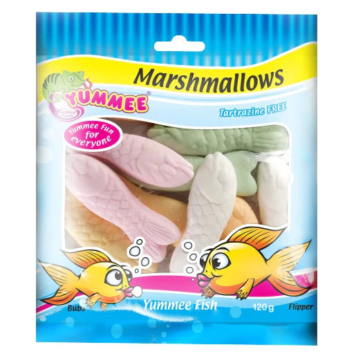 Yummee Marshmallow Fish, 120g — Aubergine Foods