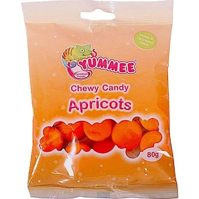 Yummee Chewy Candy Apricots, 80g