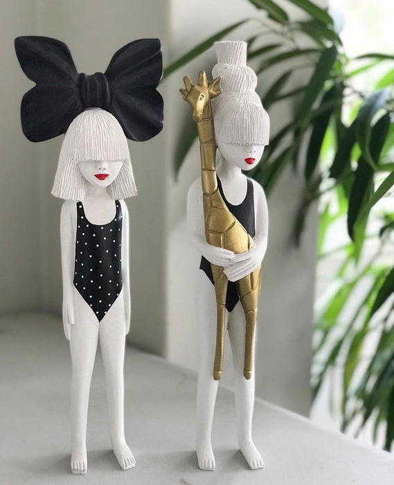 Sia Top Bow African Clonette Doll Figurine