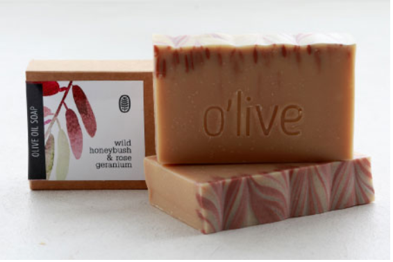 O'live Honeybush & Rose Geranium Handmade Soaps