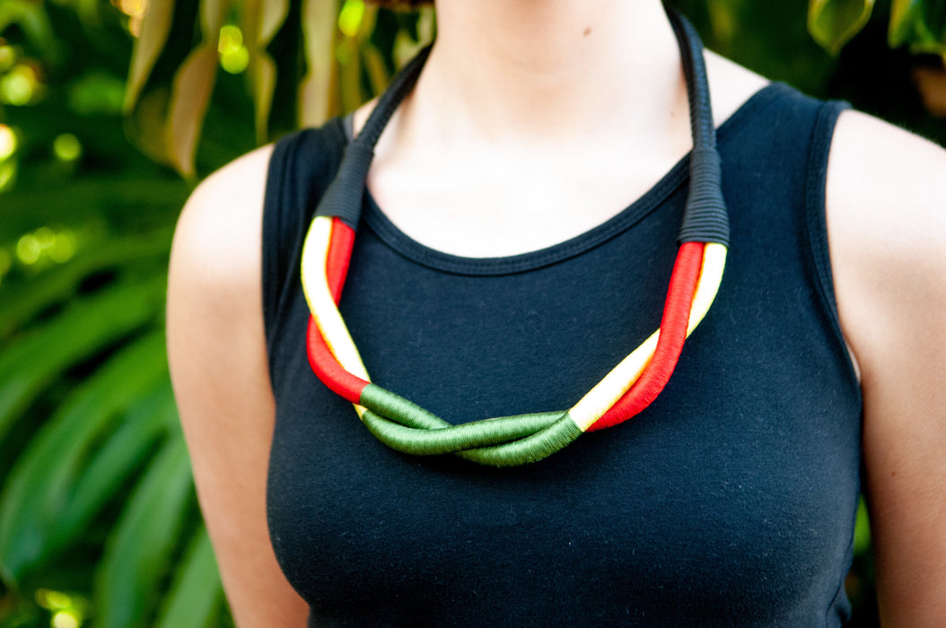 African Eye Rope Necklace