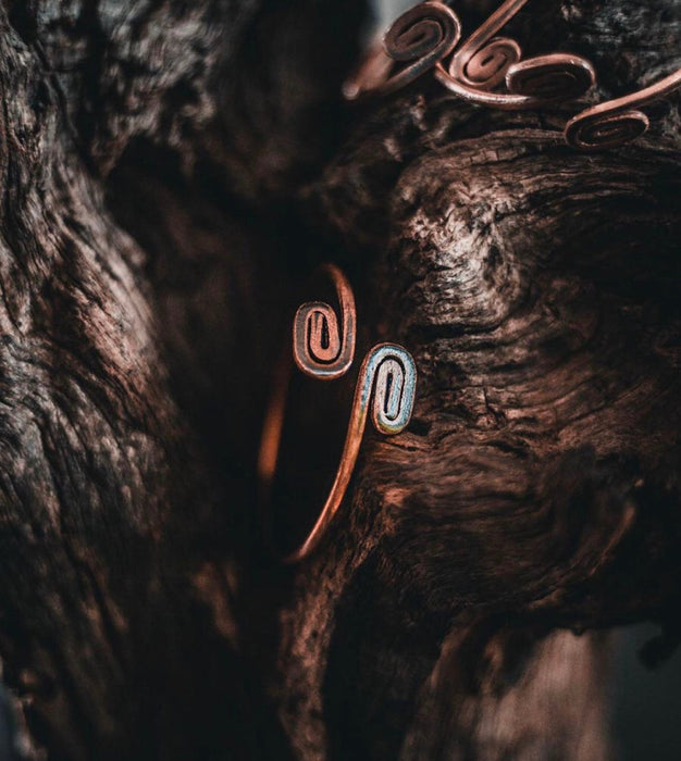 Copper Snare Wire Bangle