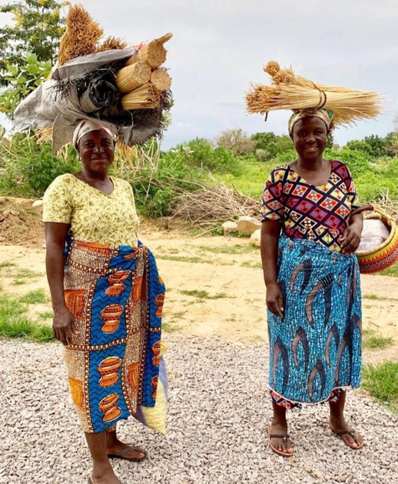 Ghanaian Handwoven Medium Bolga Bicycle Basket