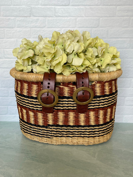 Ghanaian Handwoven Medium Bolga Bicycle Basket