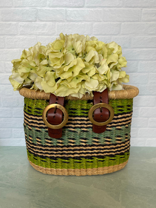 Ghanaian Handwoven Small Bolga Bicycle Basket