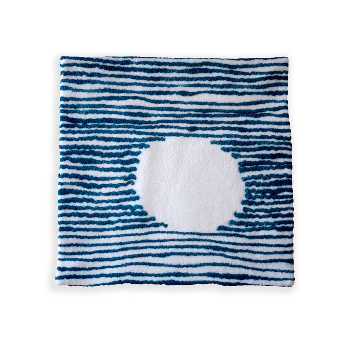 Hand Felted Teal Full Moon Pillow Cover