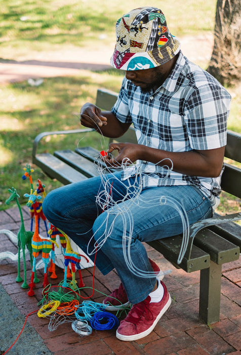 3D Beaded Wire Kudu Head Wall Hanging