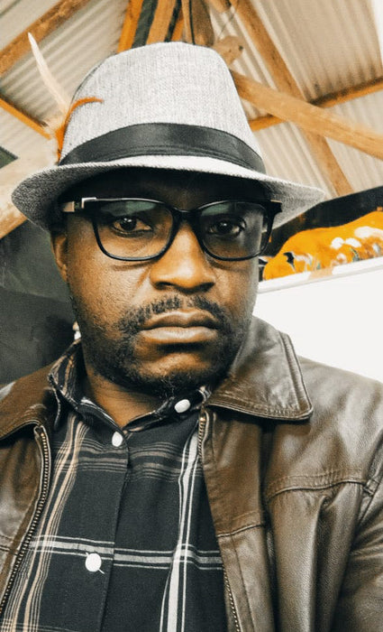 Large African Elephant Framed Oil on Canvas Painting