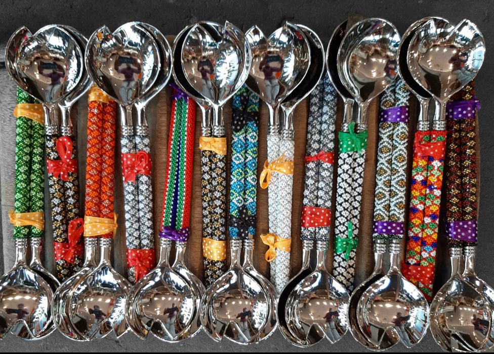 Zulu Beaded Salad Servers