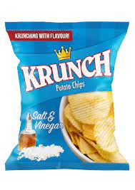 Krunch Salt & Vinegar Potato Chips, 125g